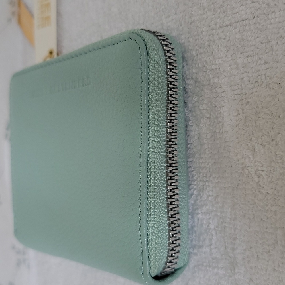 Aimee Kestenberg pale turquoise zip around card wallet - Picture 7 of 11